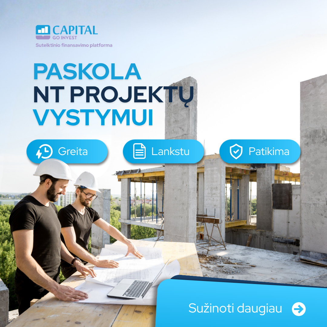 Capital Go Invest – paskola NT projektų vystymui